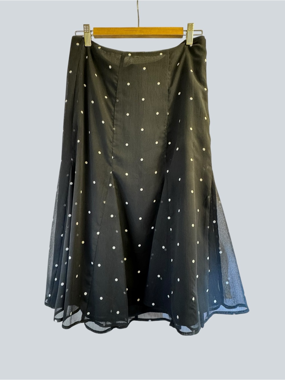 Charter Club Women’s Black White Polka Dot Midi Flare A-Line Skirt Size 22W